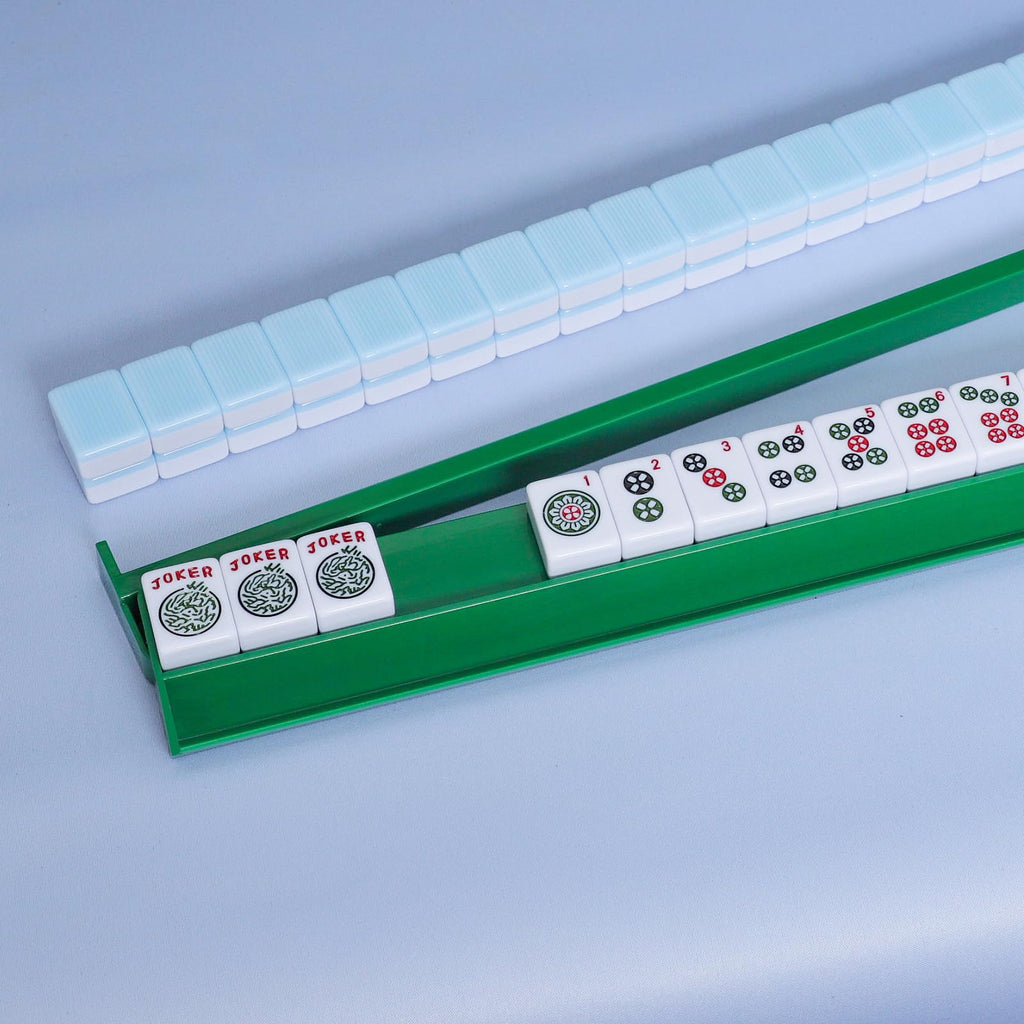 Green Mahjong Racks with Pushers 4 PCS Z4564