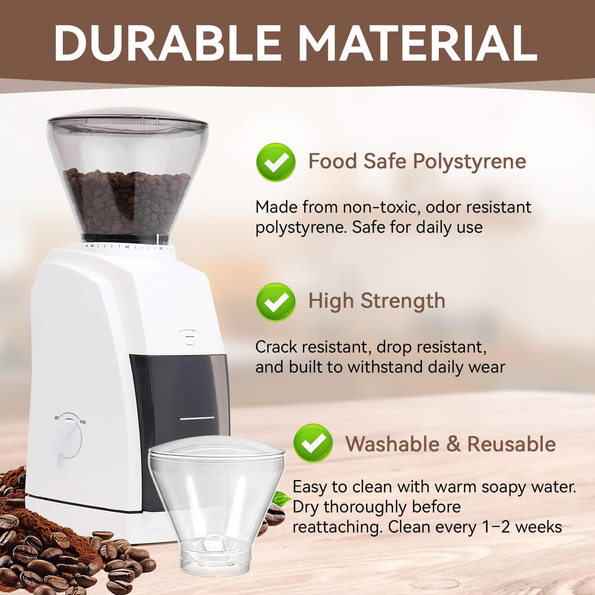 Hopper with Lid for Coffee Grinders G4735