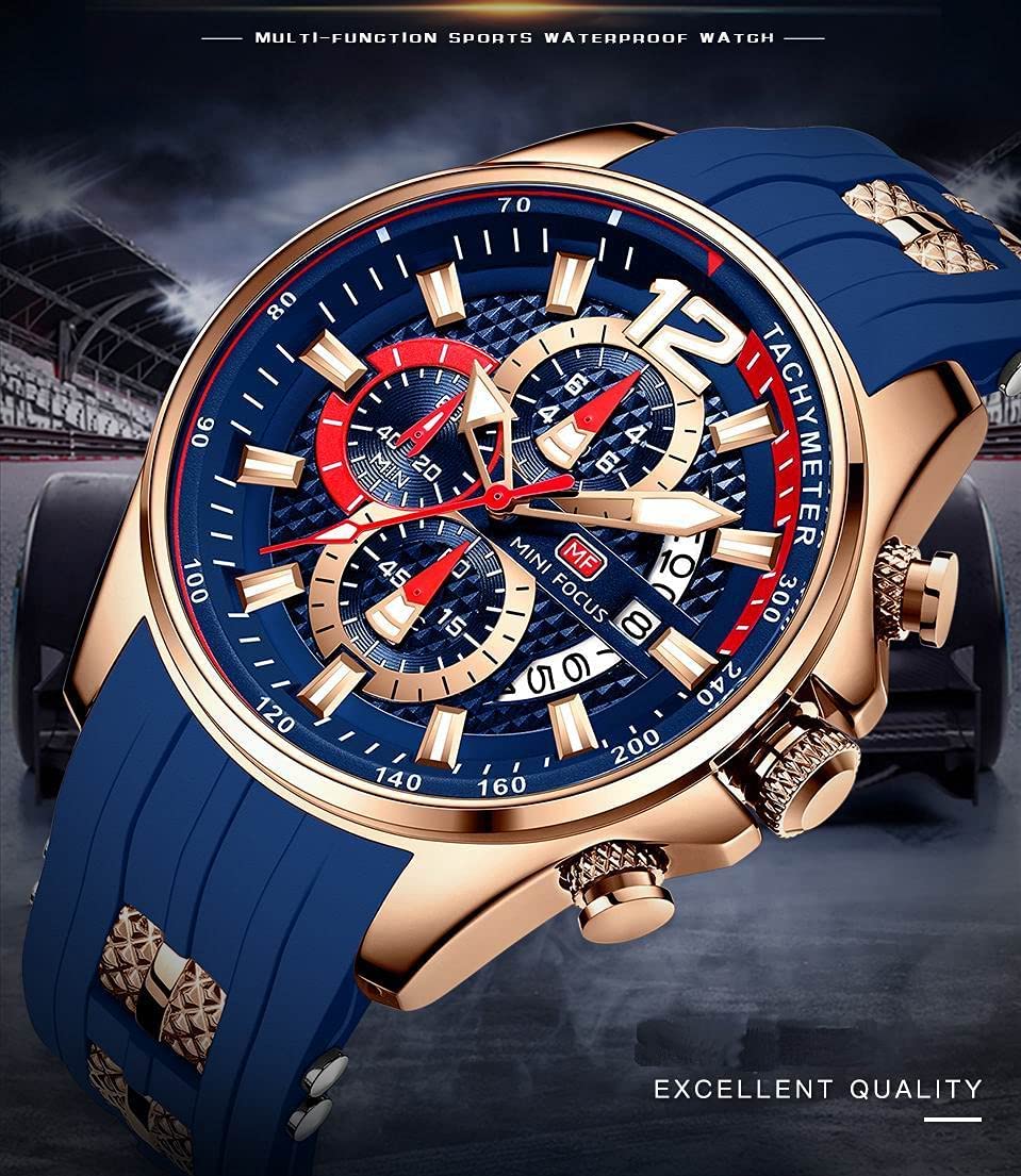 Men's Chronograph Waterproof Analog Quartz Watch P6401
