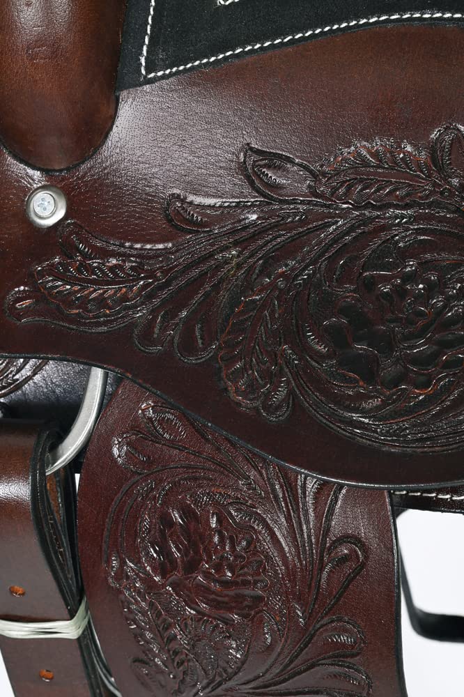 Dark Brown Leather Western Saddle L976522