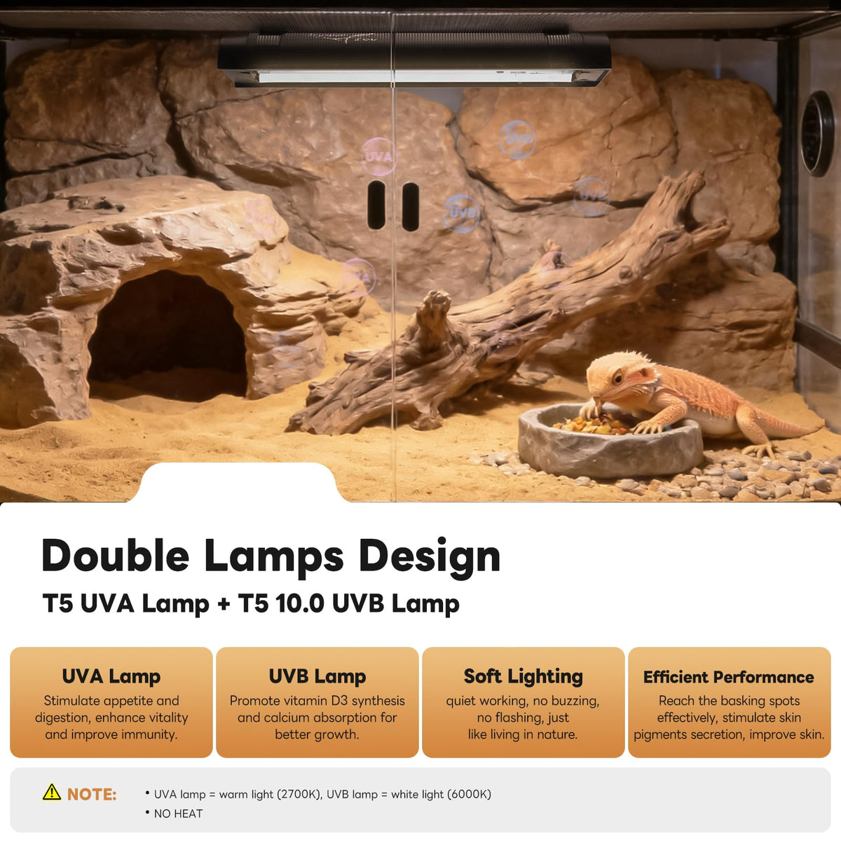 12 Inch UVB Reptile Light Fixture with Timer R76892