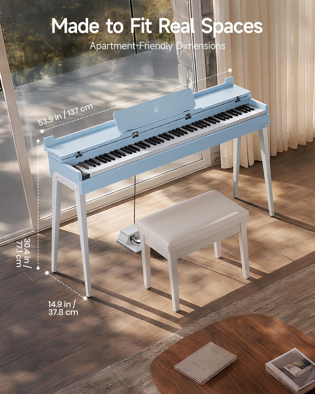 88 Key Weighted Digital Piano with Graded Hammer Action Z594