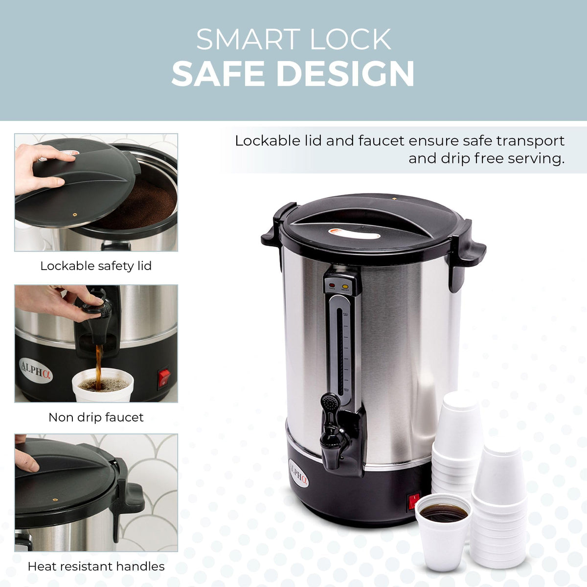 8L Stainless Steel Electric Coffee Urn X787413