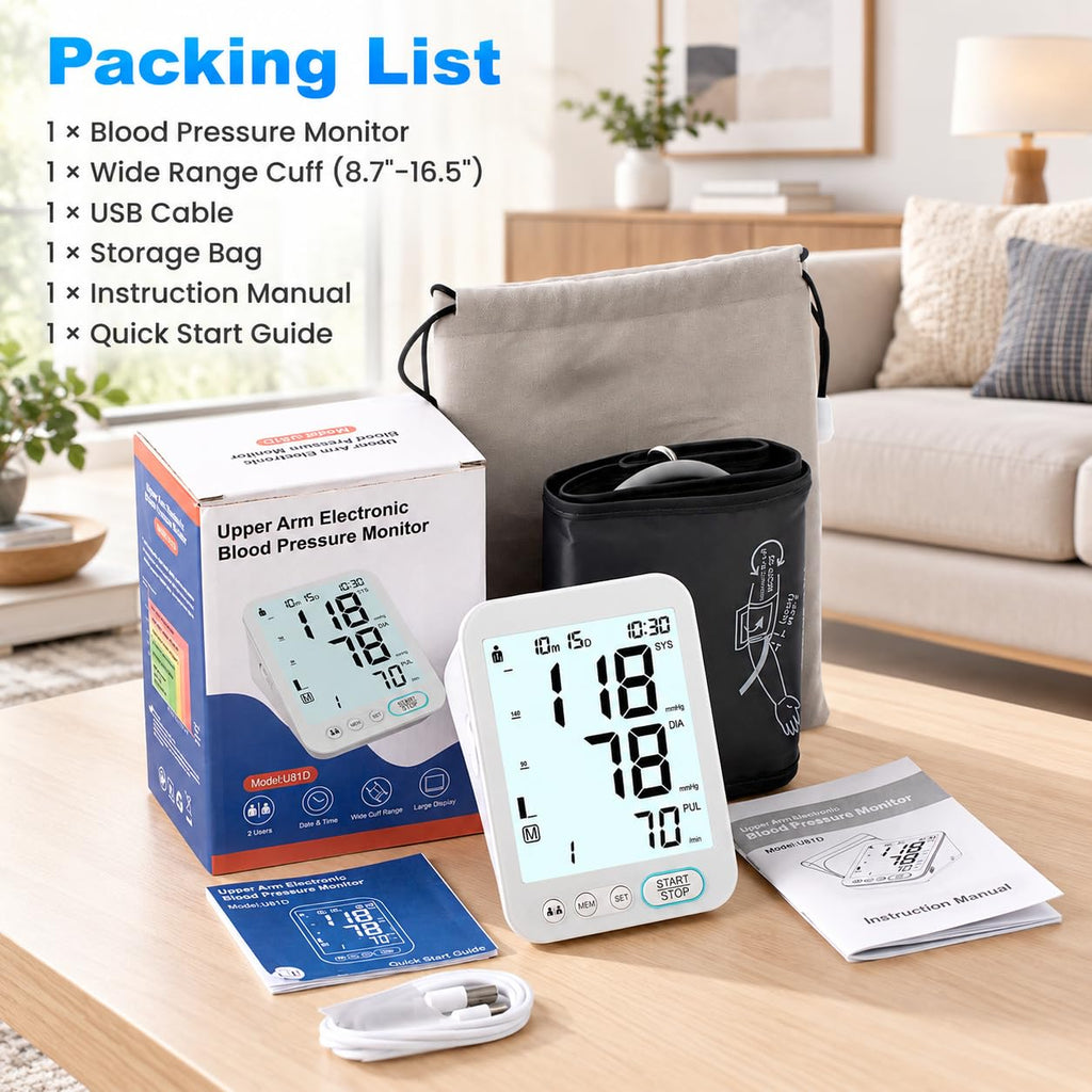 Blood Pressure Monitor Upper Arm with Storage Bag R232