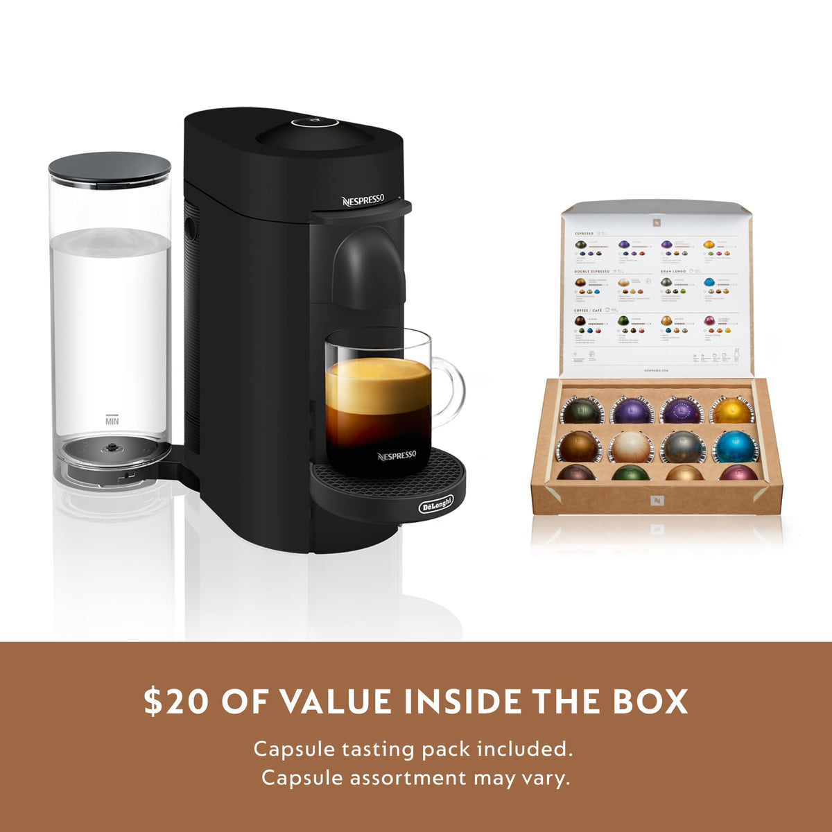 Matte Black Coffee Machine with Milk Frother R17324