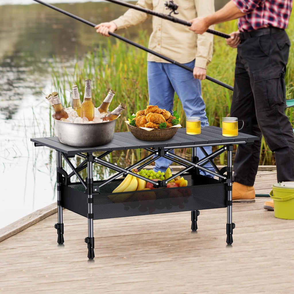 3ft Aluminum Roll Top Folding Camping Table R234626