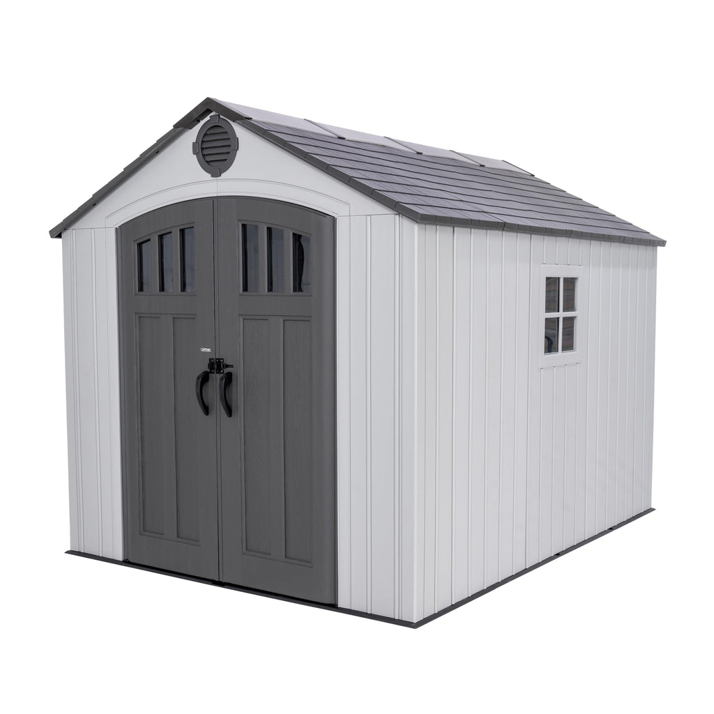 8x10 Ft Gray Resin Outdoor Storage Shed Y6648