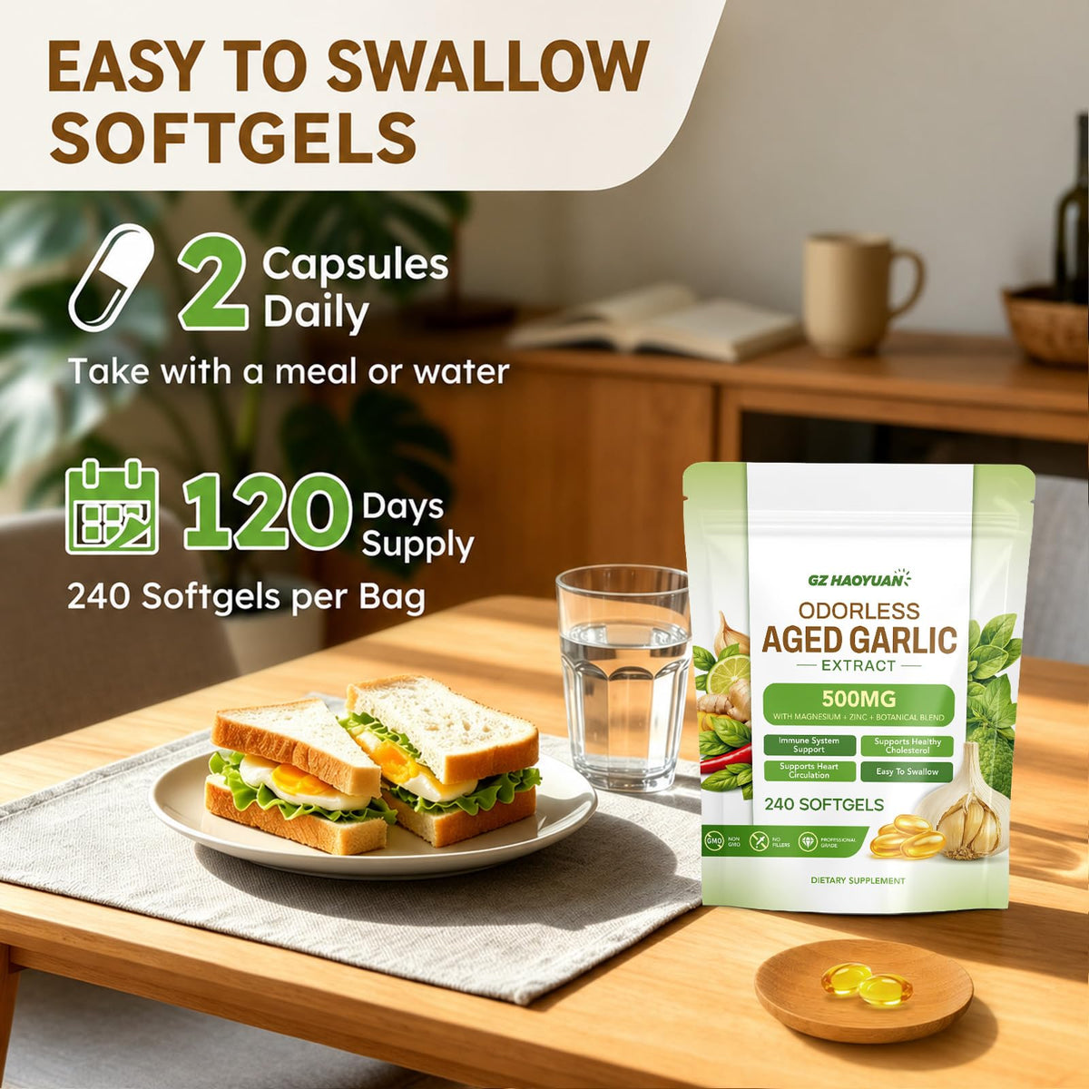 Odorless Garlic Capsules C16024
