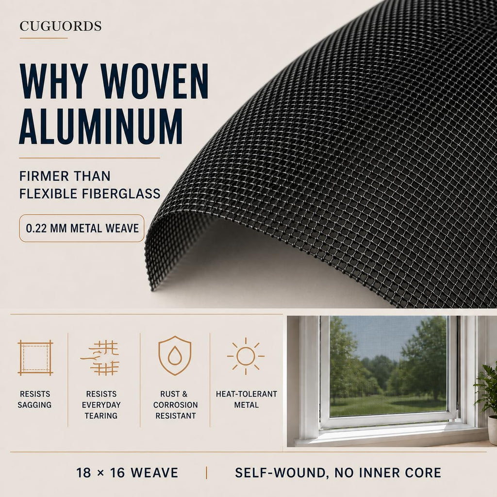Black Aluminum Screen Door Mesh 48 in x 100 ft Roll O9116