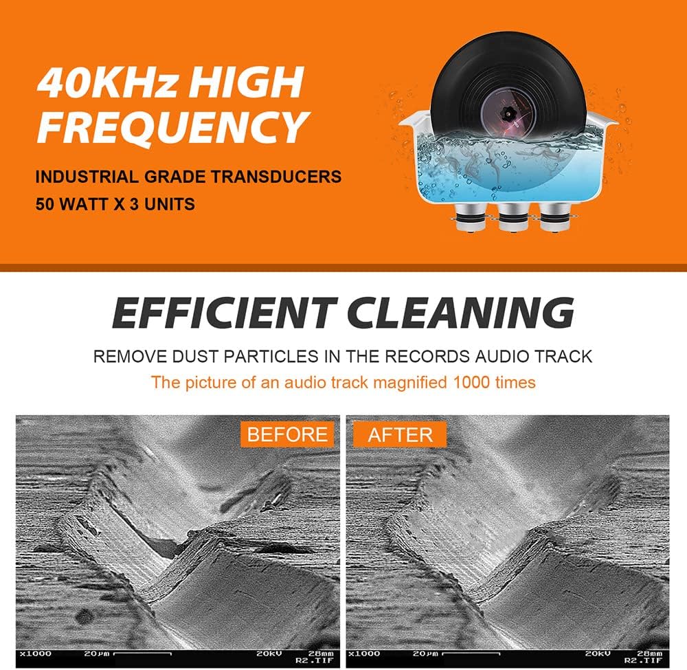 Vinyl Record Ultrasonic Cleaner with Records Bracket A635620
