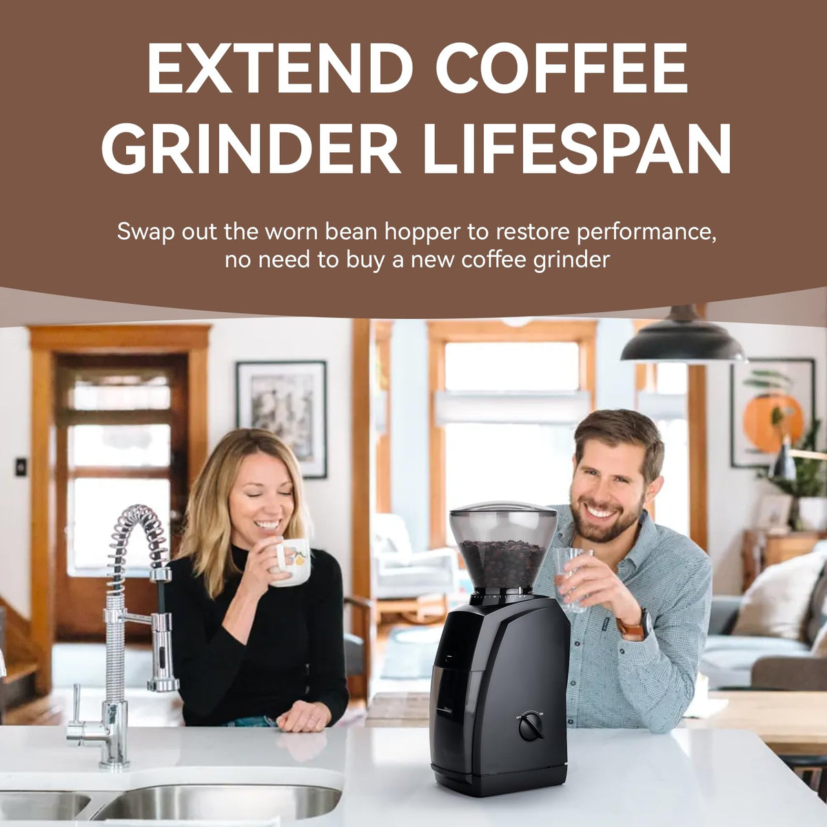 Hopper with Lid for Coffee Grinders G4735