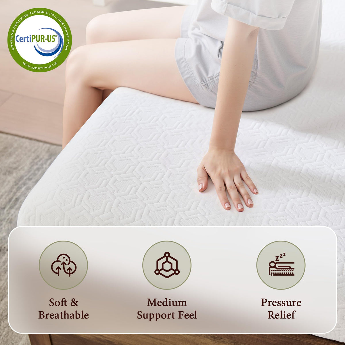 6" Full Tri-Fold Memory Foam Mattress K15425