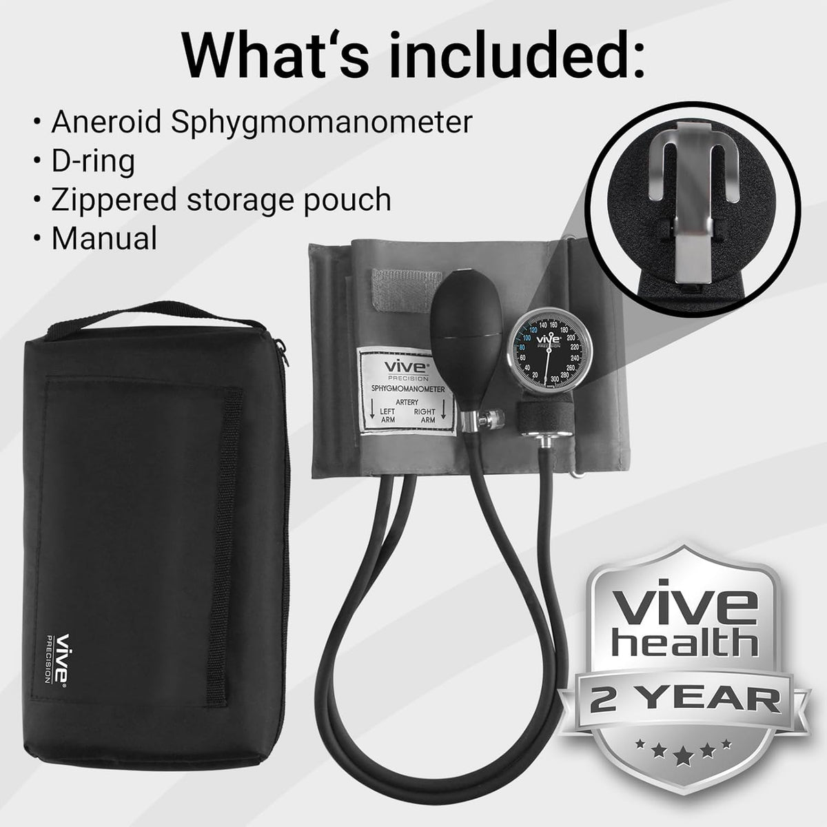 Manual Blood Pressure Cuff Aneroid Sphygmomanometer with Case P877