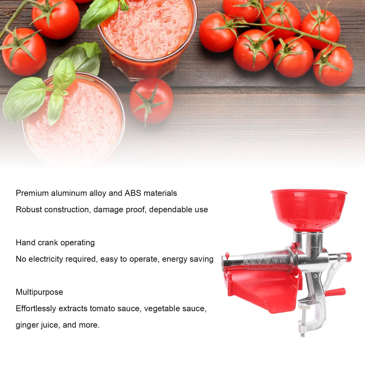 Aluminum Alloy Manual Tomato Strainer P76872