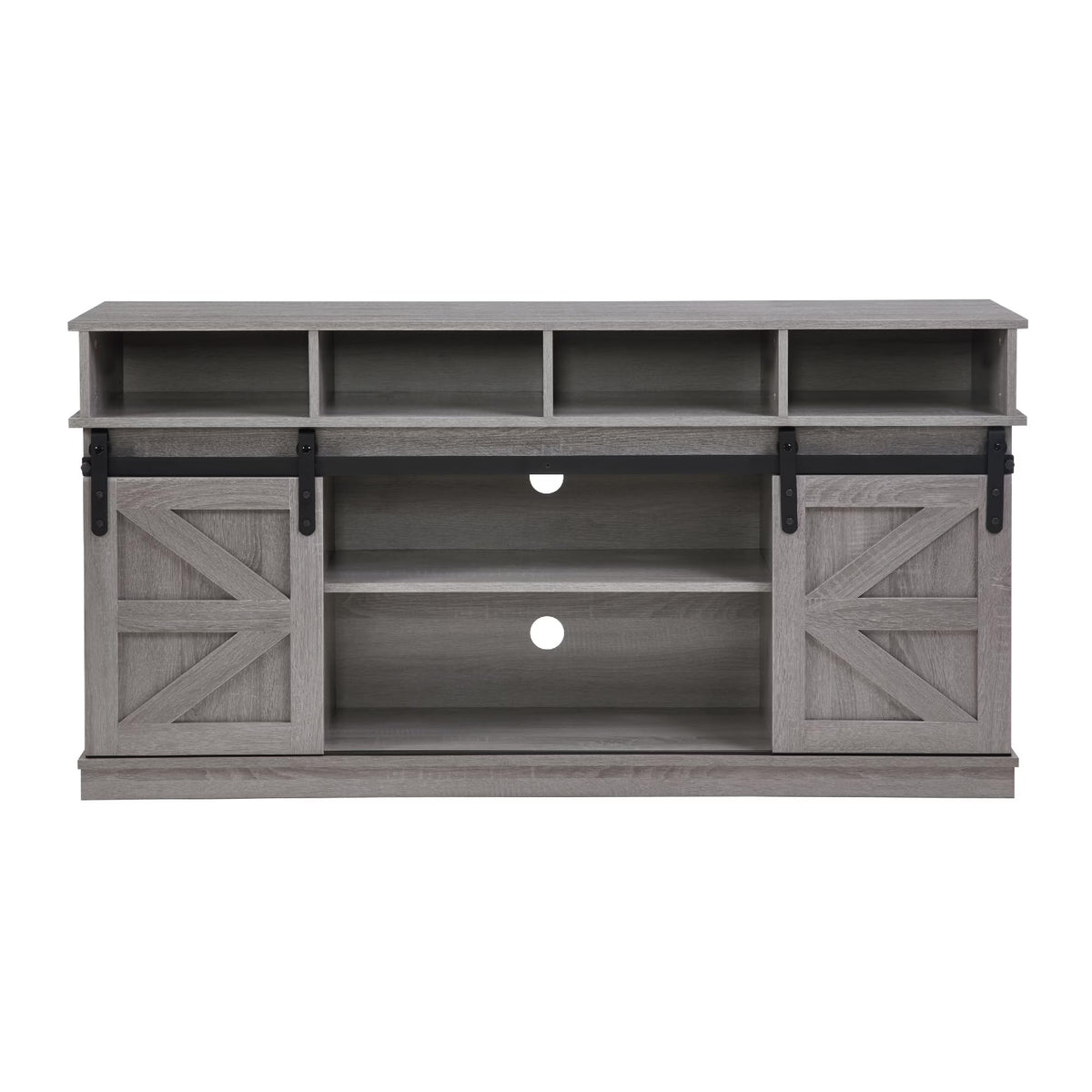 65" Grey TV Stand with Sliding Doors G9266