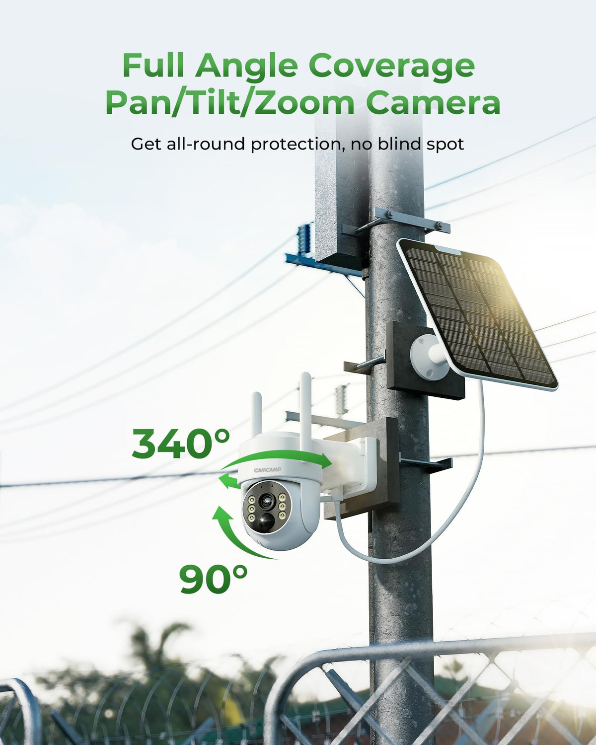 Solar Security Cameras Wireless Outdoor with 10" Monitor P14676