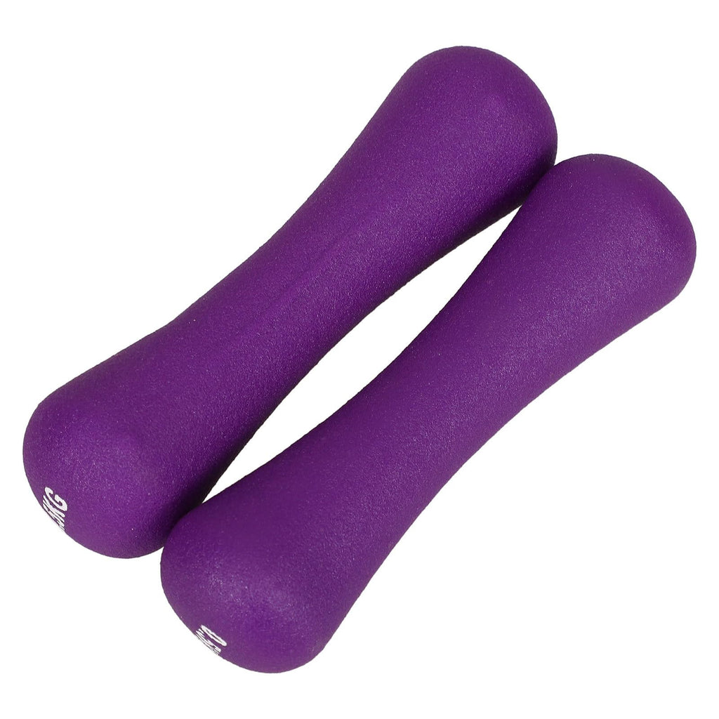 Bone-shaped Hand Dumbbells 2pcs 0.5kg Purple Neoprene Coated S169153