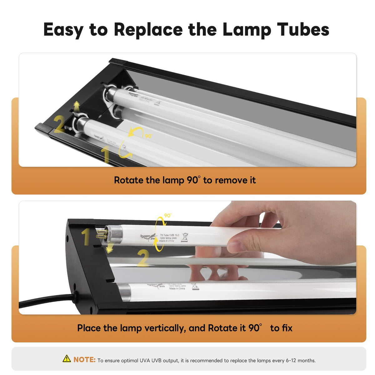 12 Inch UVB Reptile Light Fixture with Timer R76892