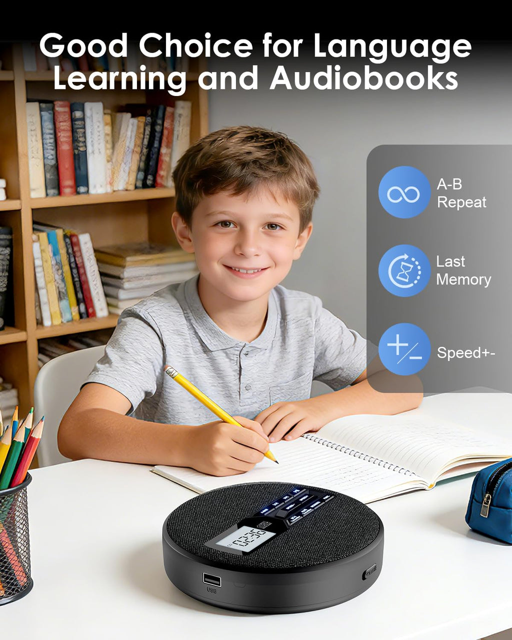 Portable CD Player with Bluetooth & FM Transmitter X191