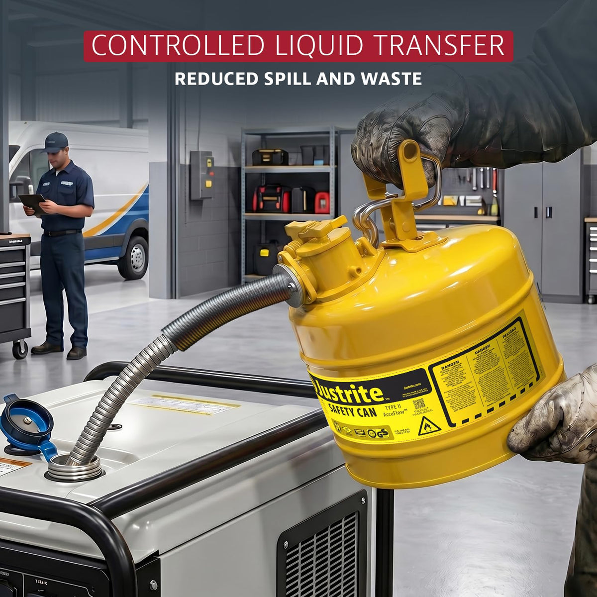 Yellow Galvanized Steel Diesel Fuel Can I611381