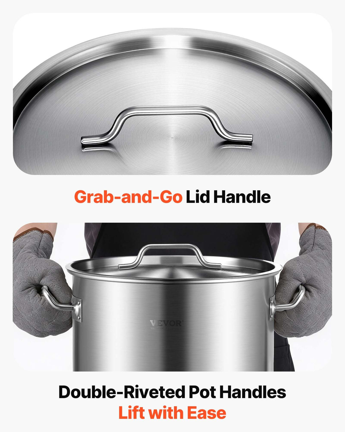 42 Quart Stainless Steel Stockpot with Strainer and Lid M579