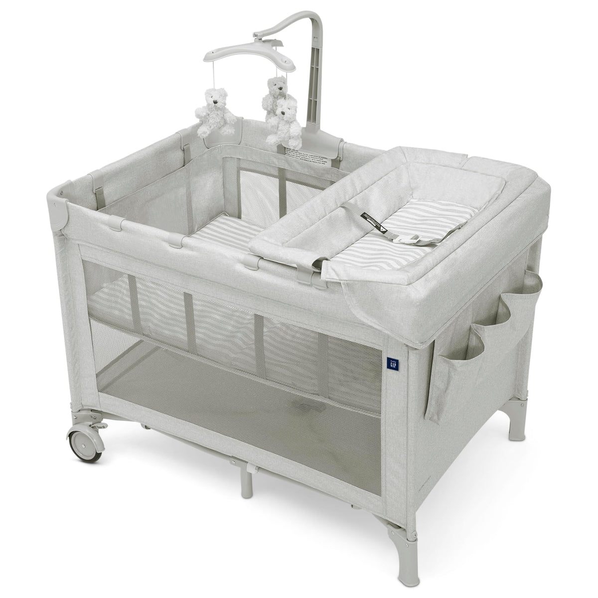 Grey Stripes Play Yard Q58338