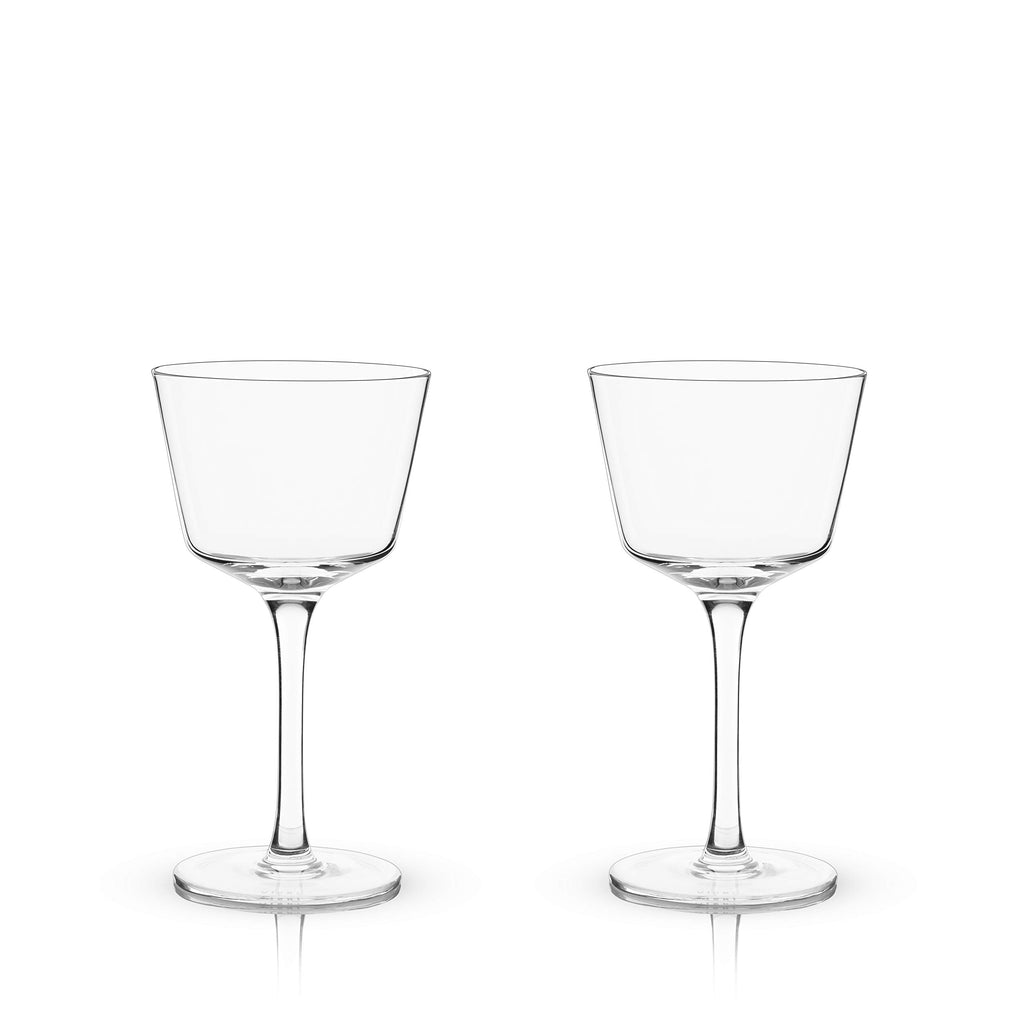 Stemmed Crystal Cocktail Glasses Set of 2 F7350