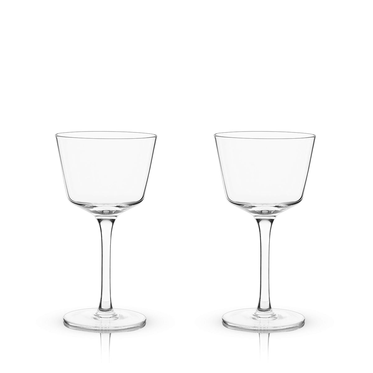 Stemmed Crystal Cocktail Glasses Set of 2 F7350