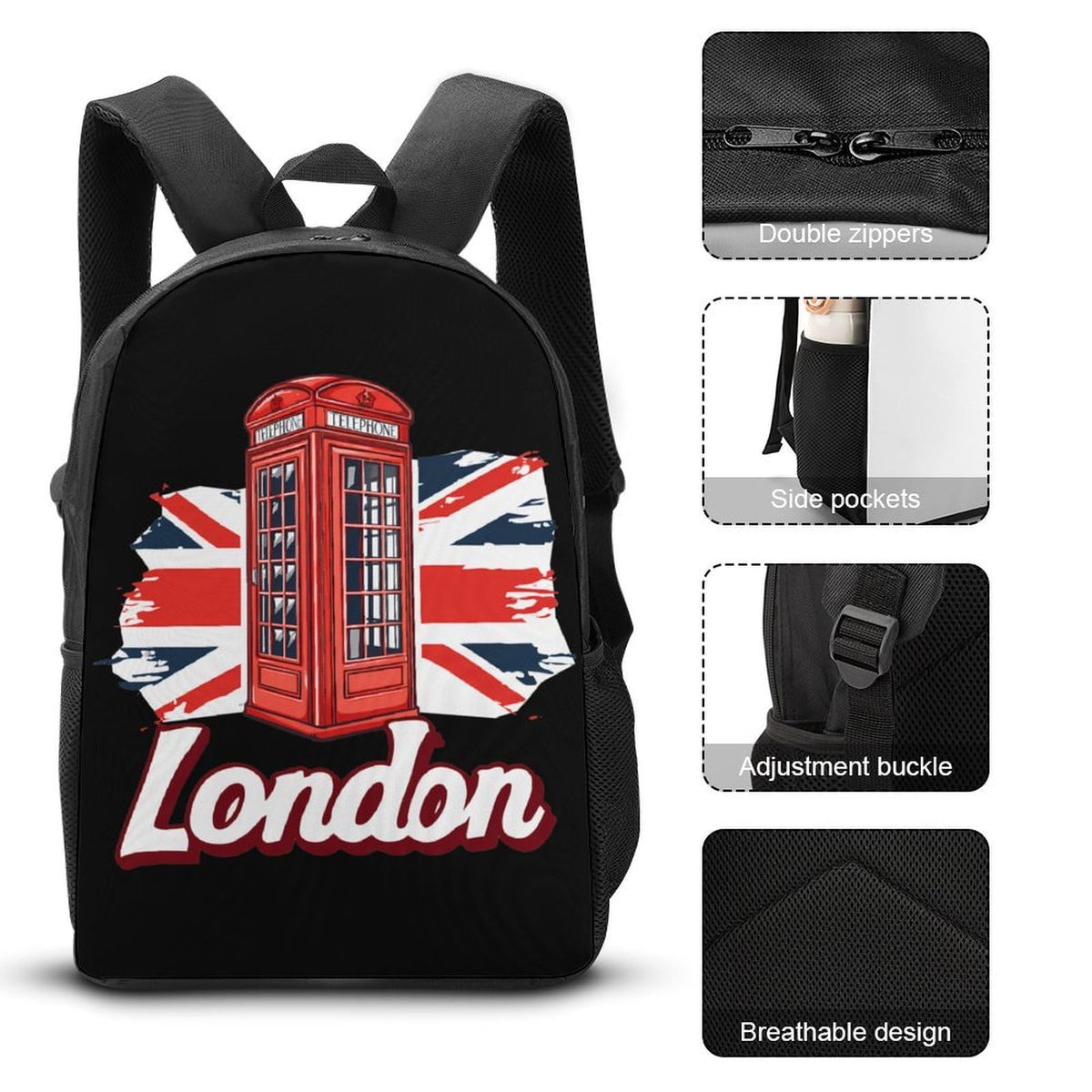 Backpack with Lunch Box Pencil Case D2001