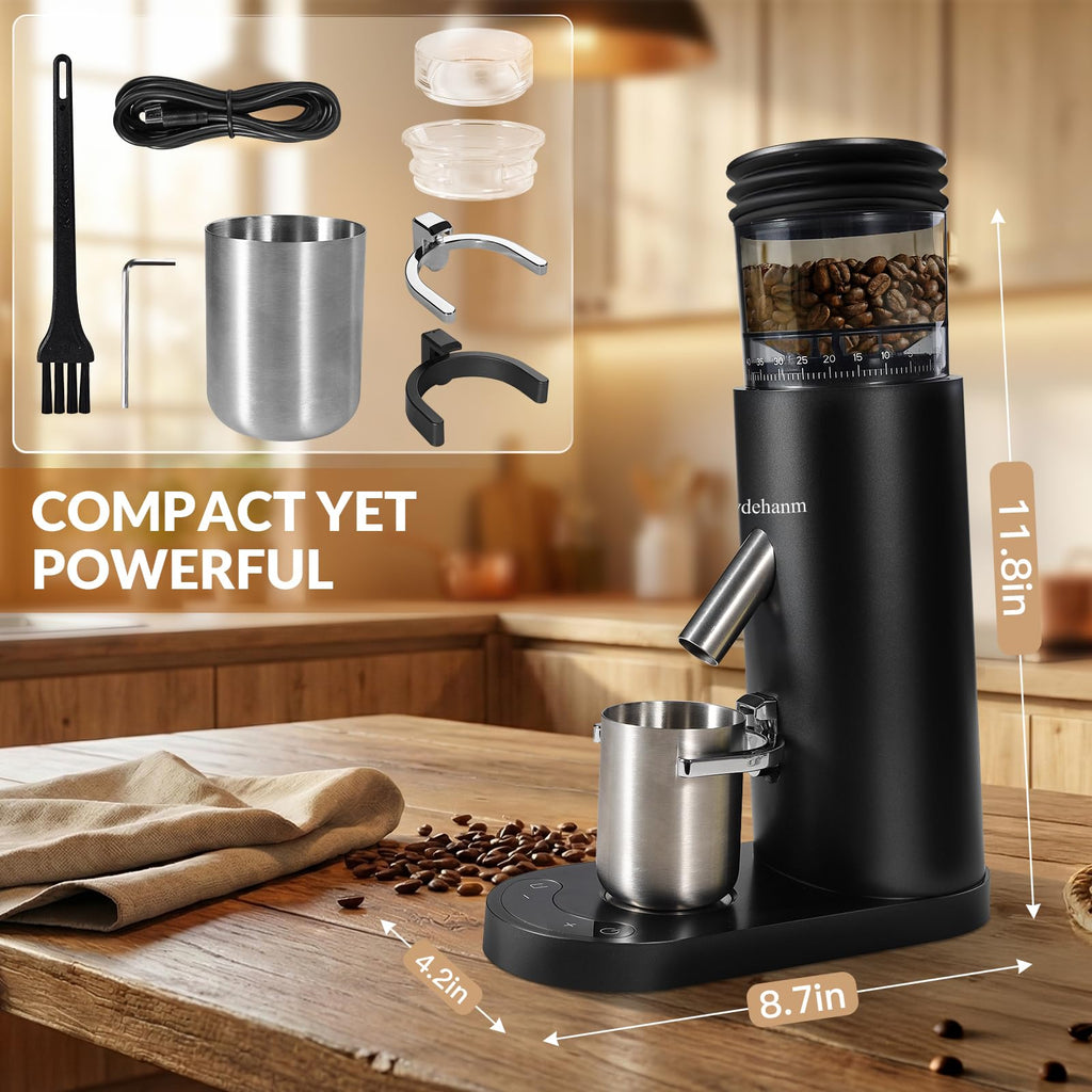 Cordless Black Conical Burr Coffee Grinder V187599