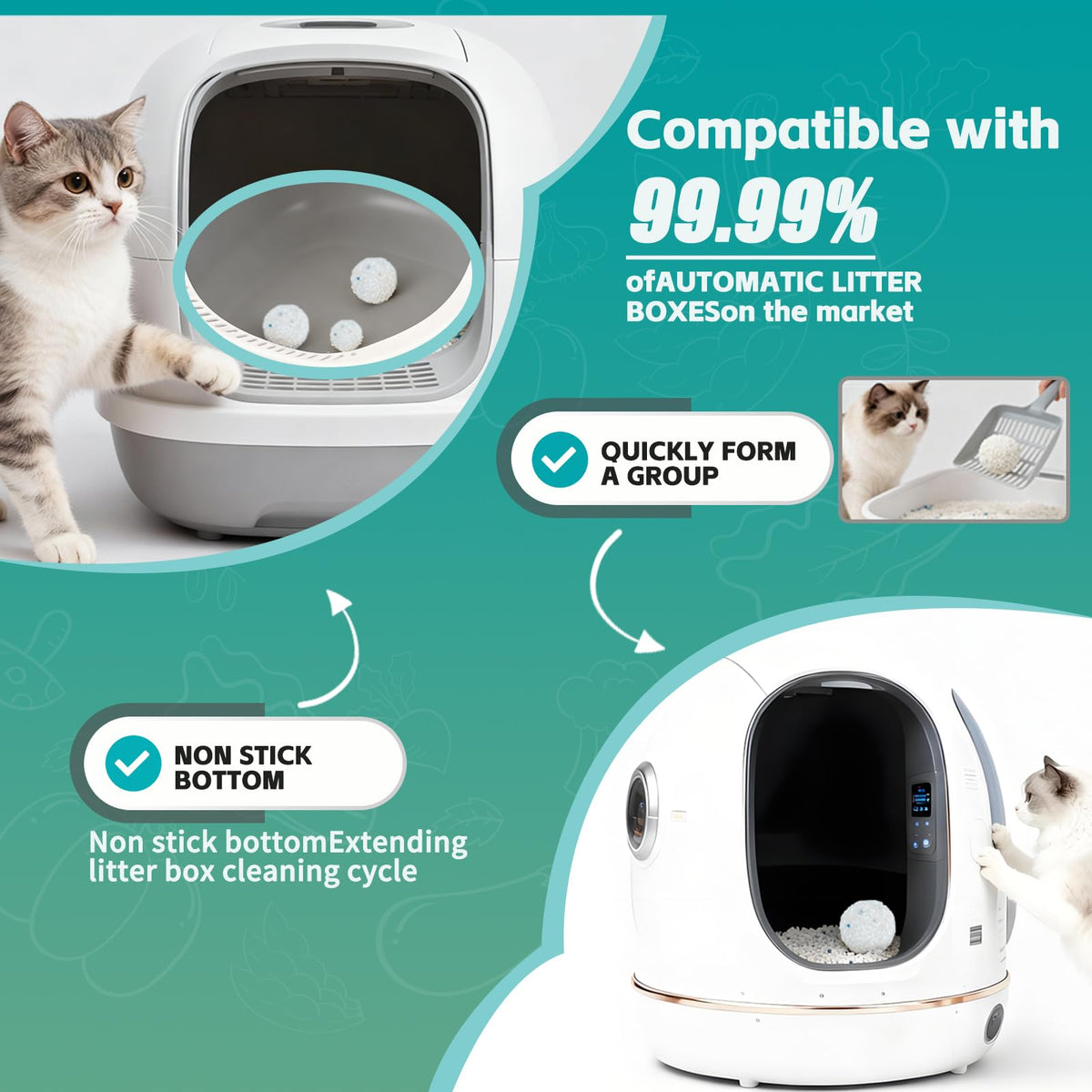 Cassava Cat Litter Odor Control Dust-Free Clumping N90463
