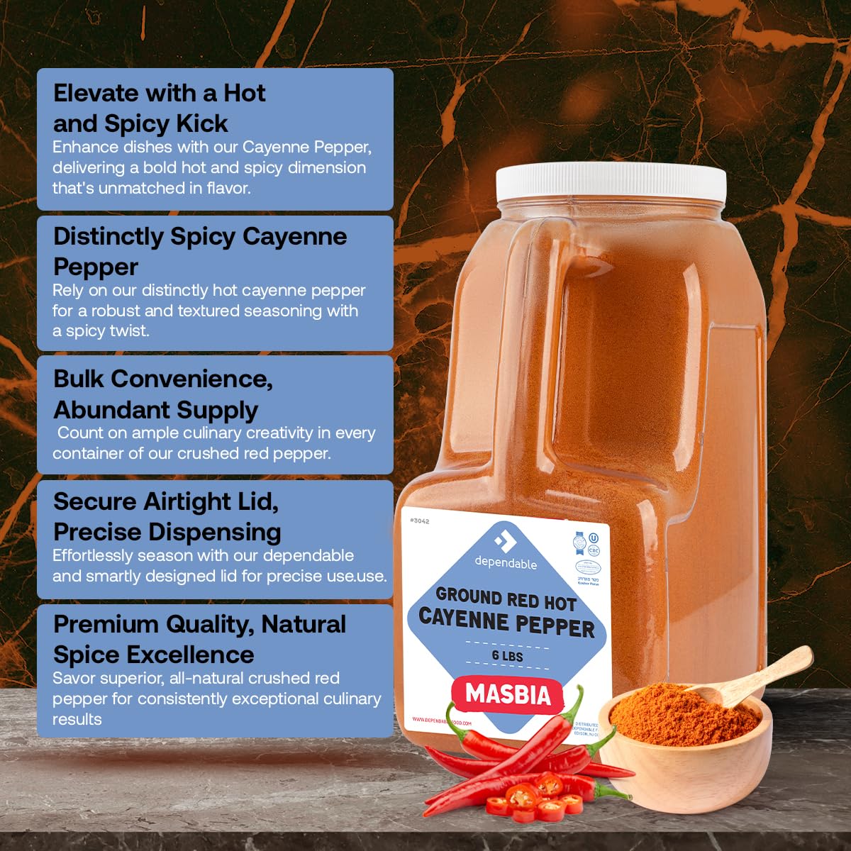 6 Lb Ground Red Pepper U839