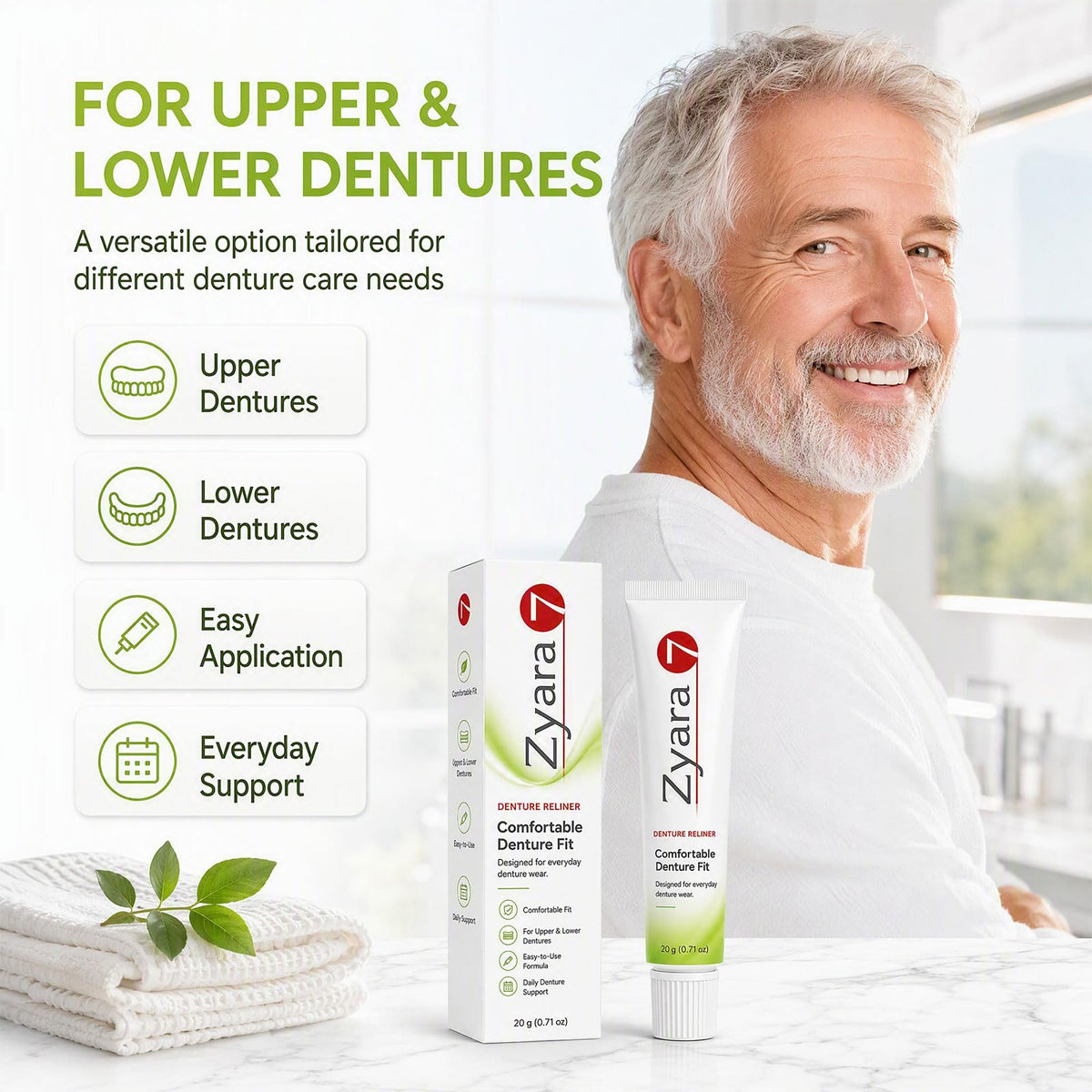 Denture Adhesive for Upper and Lower M888856