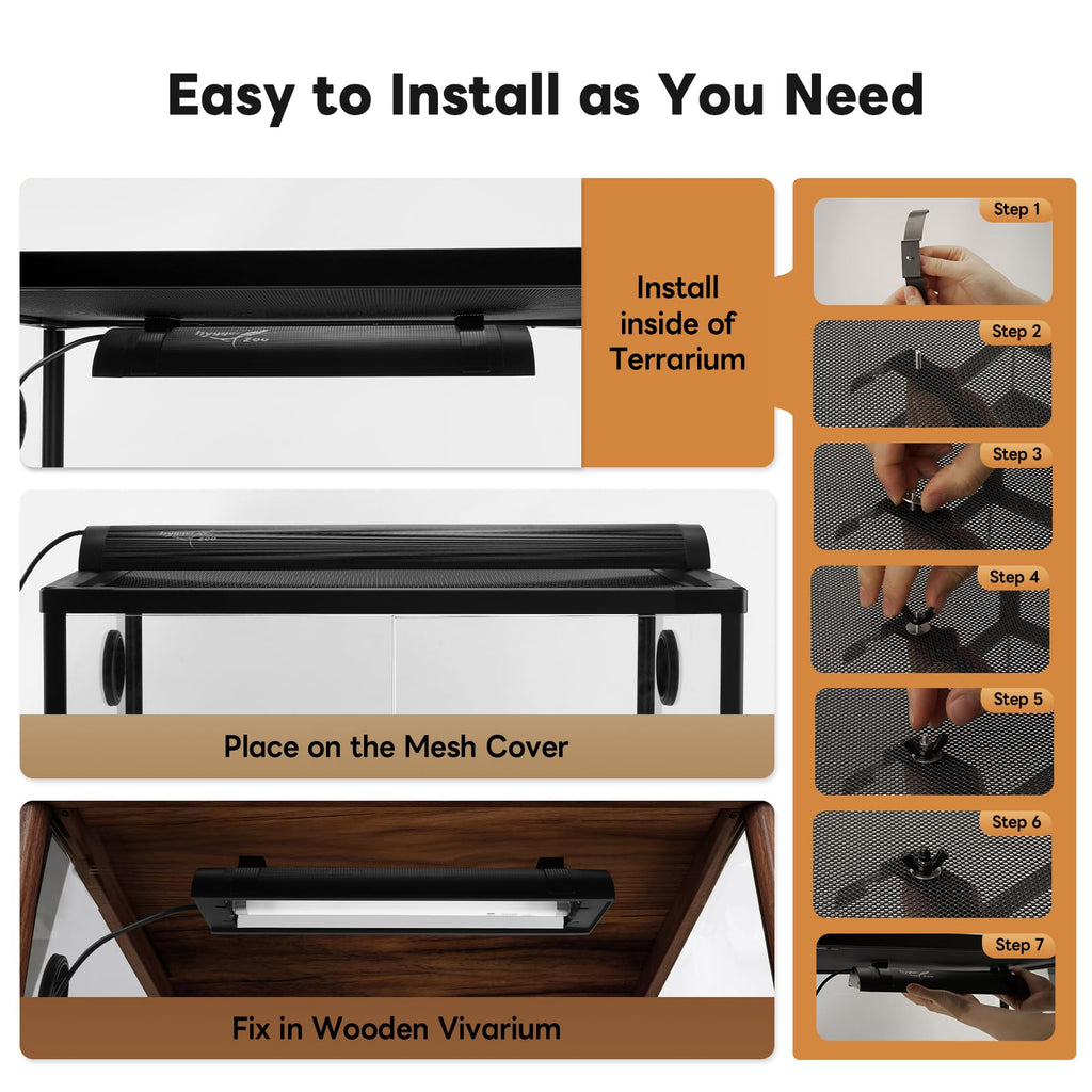 12 Inch UVB Reptile Light Fixture with Timer R76892