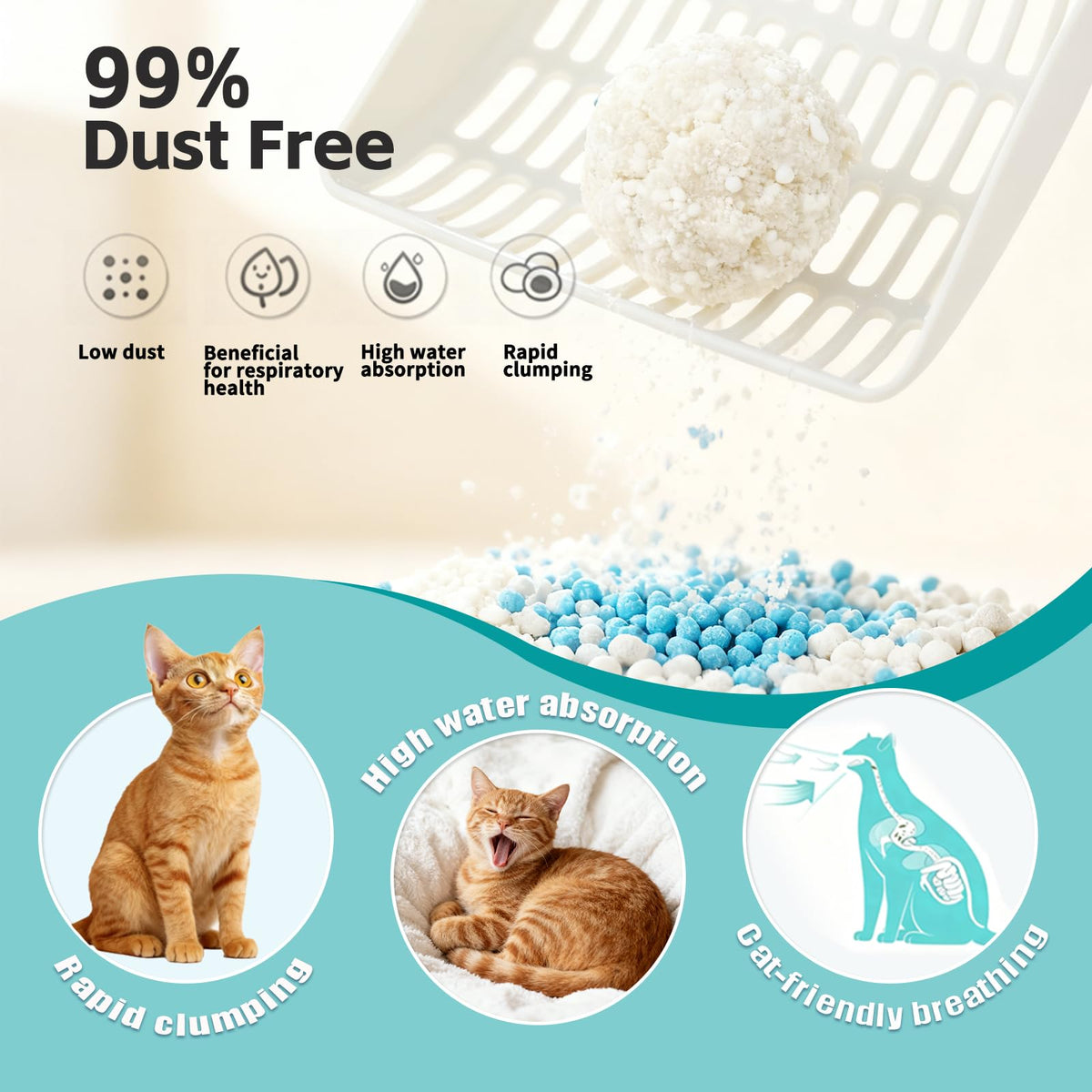 Cassava Cat Litter Odor Control Dust-Free Clumping N90463