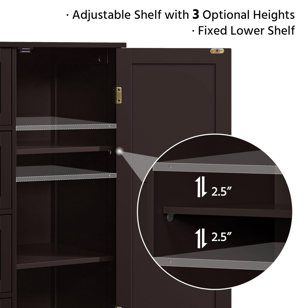 Espresso 4 Drawer Bathroom Storage Cabinet I2294