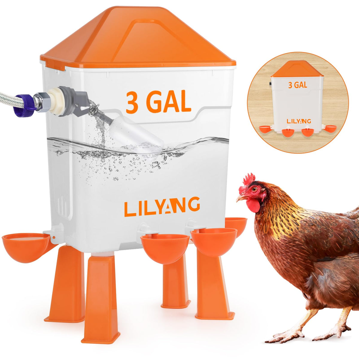 Automatic Chicken Waterer 3 Gallon H2159