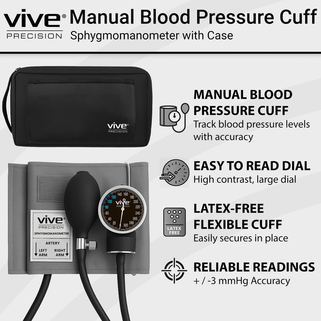 Manual Blood Pressure Cuff Aneroid Sphygmomanometer with Case P877