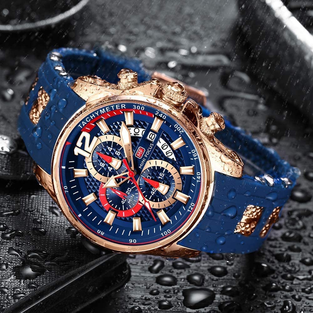 Men's Chronograph Waterproof Analog Quartz Watch P6401
