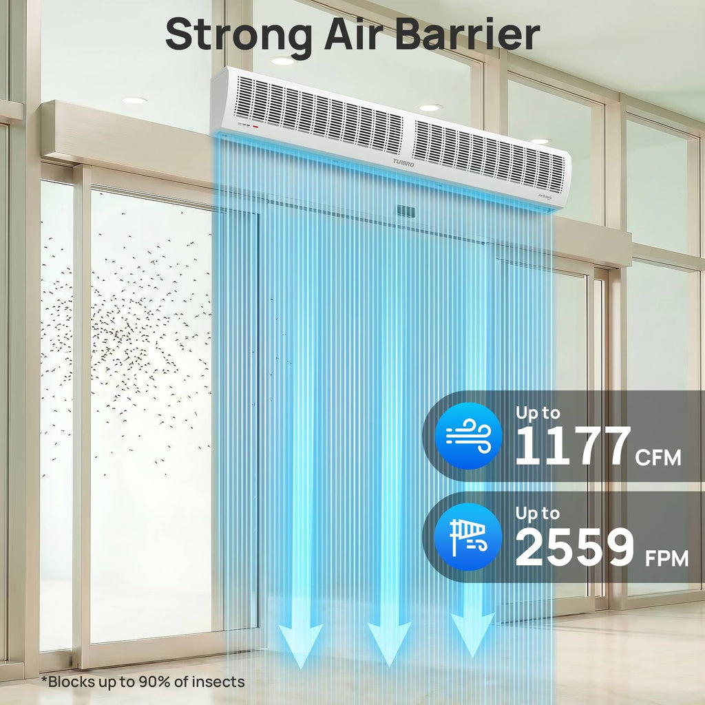 36-Inch Wall-Mounted Air Curtain Fan with Magnetic Switch K690