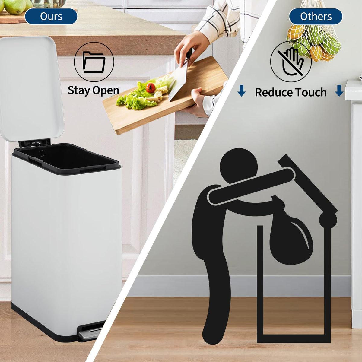 13.2 gal Step Kitchen Trash Can M559