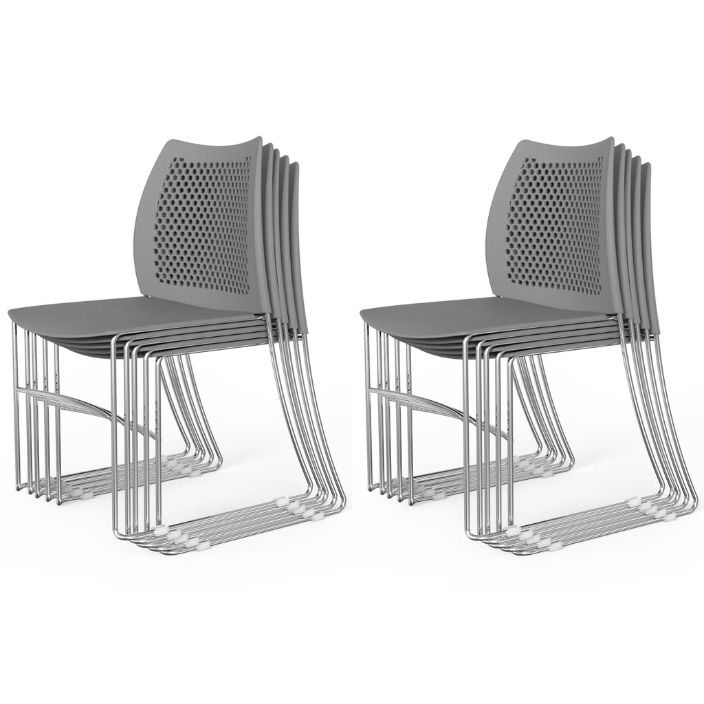 Grey Plastic Stacking Chairs X529095