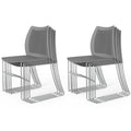 Grey Plastic Stacking Chairs X529095
