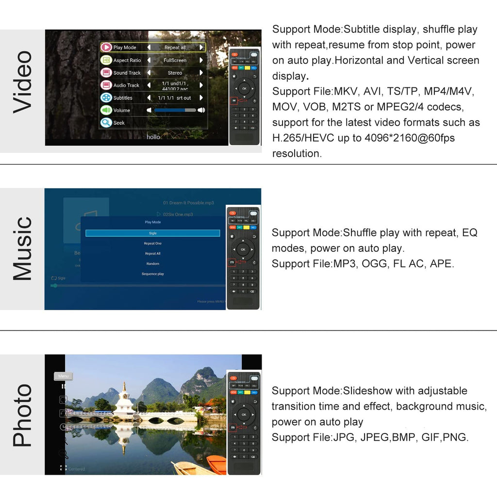 4K MP4 Media Player R6846