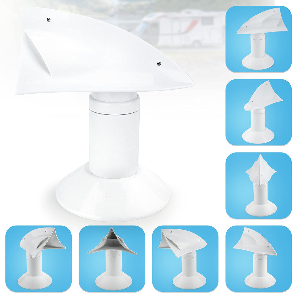 White 1 Pack RV Rotating Sewer Vent U32466