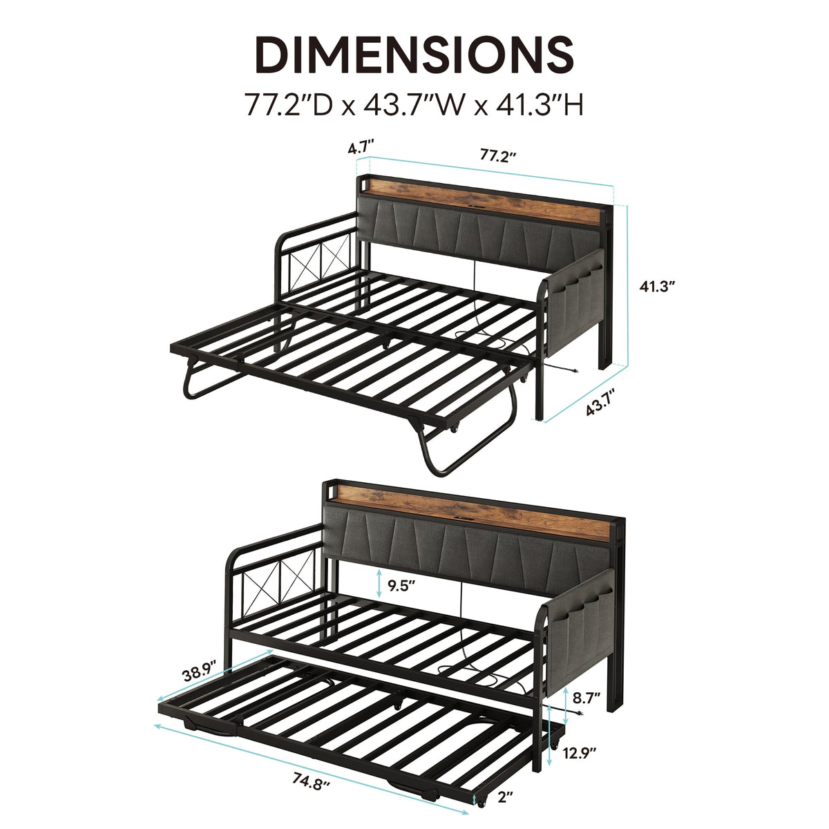 Twin Daybed with Trundle B691696