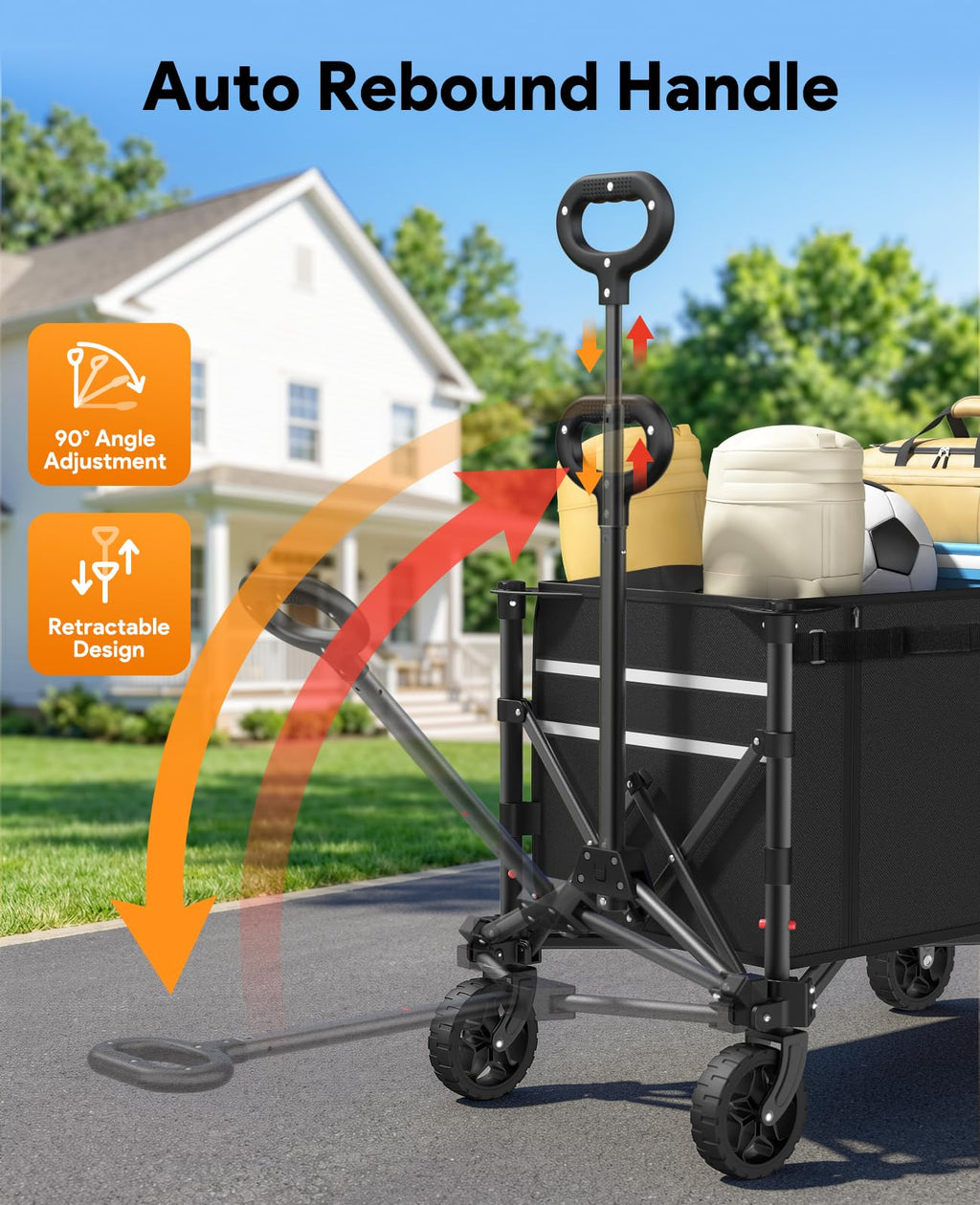 Collapsible Wagon with Wheels D8639