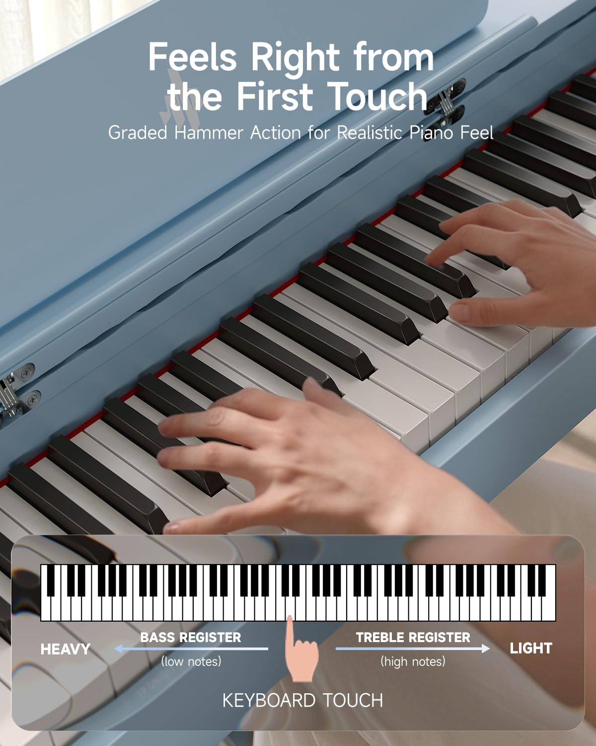 88 Key Weighted Digital Piano with Graded Hammer Action Z594