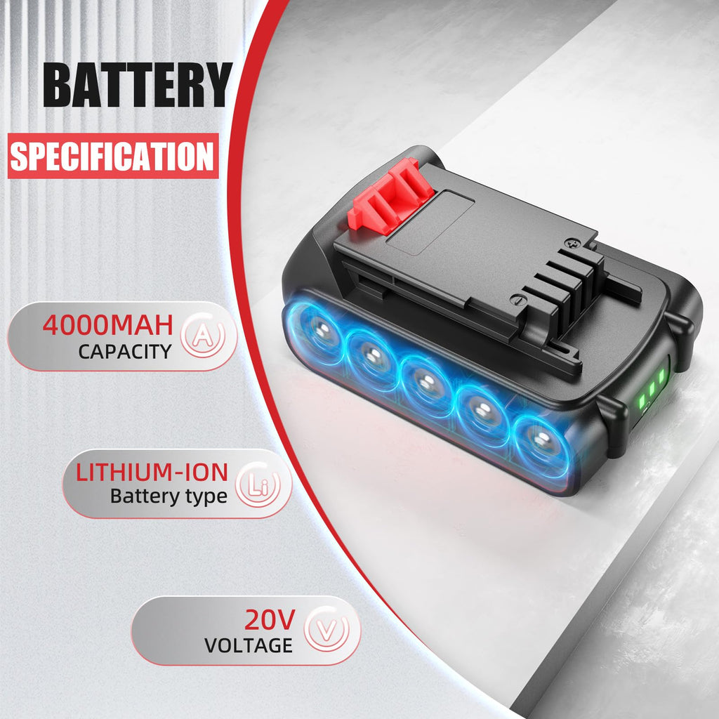 4.0Ah 20V Lithium Battery 2Pack F858