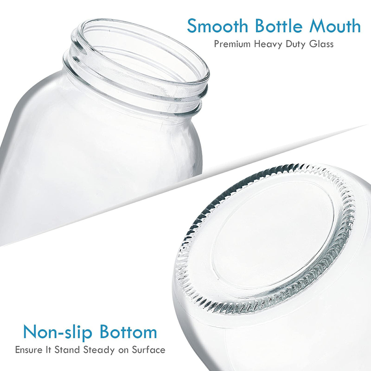 16 oz Clear Glass Mason Jars with Lids and Bands, 12 Pack H14174
